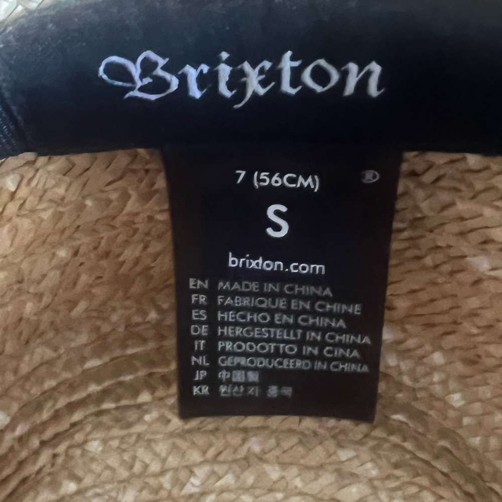 Brixton Joanna Straw Hat Women's Size Small Honey Tan Wide Brim Fedora EXCELLENT